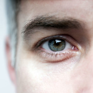 closeup shot of a man's eye