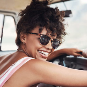 a woman in sunglasses